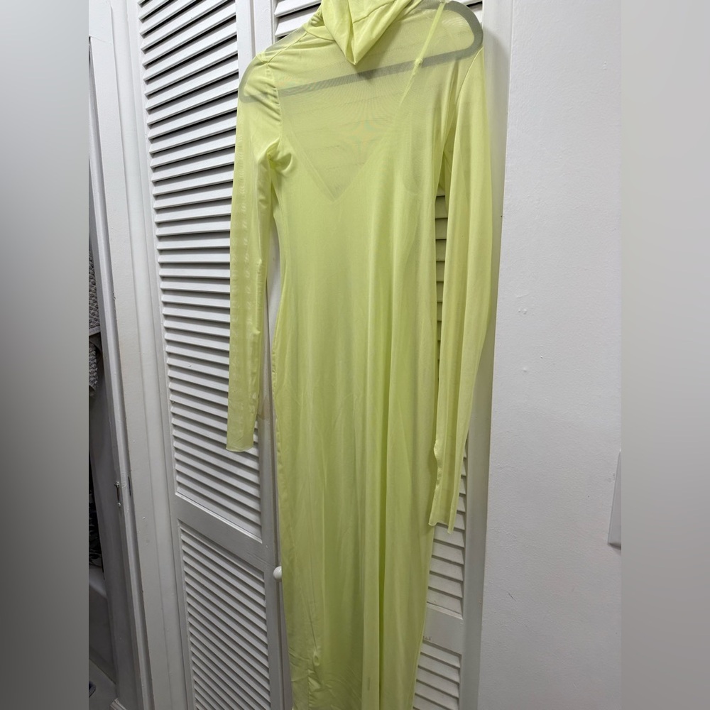 AFRM Yellow- Green Long Sleeve Dress, S